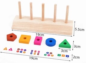 Oktatójáték színes geometriai formák válogatása