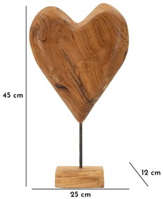 Dobu szobor teak 25x12x45cm