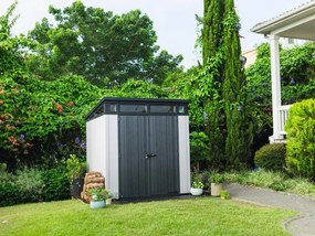 Kerti fészer Keter Artisan 7x7 grafit/szürke, padlóval, 2. osztály