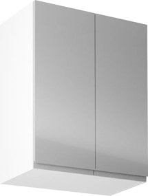 Felsőszekrény, fehér/szürke extra magasfényű, AURORA G602F