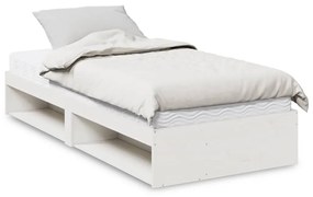 nappali ágy matraccal fehér 100x200 cm tömör fa fenyőfa