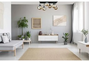 Felületre szerelhető csillár  DEA 6xE14/60W/230V fekete/füstös bézs