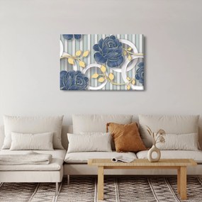 Kép - Rózsák és körök (90x60 cm)