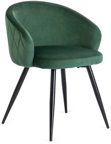 Elegáns Étkezőszék Zöld Bársony Kárpittal. ADELE