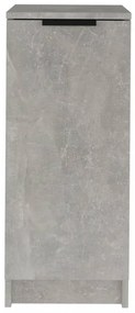 betonszürke szerelt fa cipőszekrény 30x35x70 cm