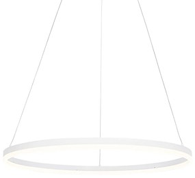 Design függőlámpa fehér 80 cm LED-del 3 fokozatban szabályozható - Anello