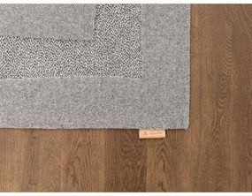 Szürke gyapjú szőnyeg 133x190 cm Morphic Rocca – Agnella