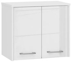 FIN W60 2D Fürdőszobai fali szekrény (fényes fehér)
