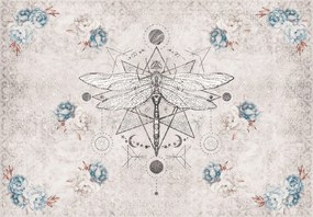 Fotótapéta Nagymama geometria virágok vintage boho vinil 368x254 +ragasztó