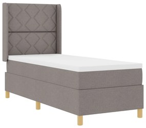 Boxspring Ágy Matraccal és LED-del Taupe 80x200 cm Szövet