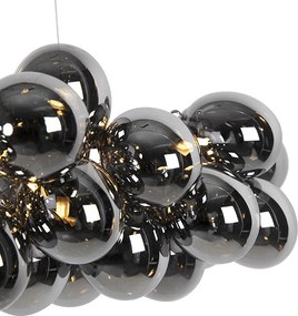 Okos függőlámpa fekete füstüveggel, 8 izzós, 8 Wifi G9-es izzóval - Uvas