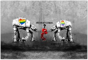 Fotótapéták 104x70 Are you my fathers Banksy