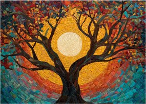 Kép - Nap az élet fájának koronájában (70x50 cm)