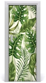 Ajtóposzter öntapadós trópusi levelek 85x205 cm