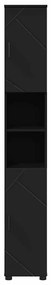 Fürdőszobai magas szekrény Fekete 30 x 35 x 192 cm Faanyag