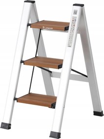Háztartási létra 3 lépcsős alumínium összecsukható Slim Space-X Lemar 040303