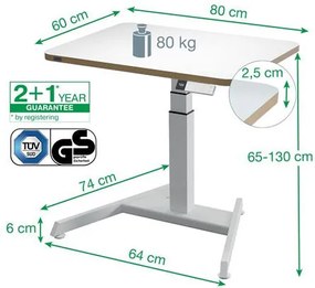 Ülő/álló munkaállomás, elektromos, LEITZ Ergo (E65340001)