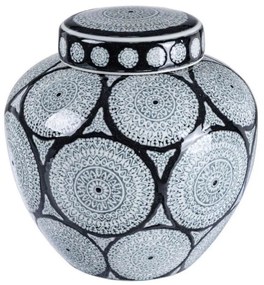 ANTIFONE fekete porcelán váza