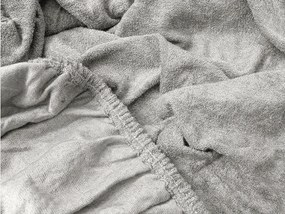 Frottír EXCLUSIVE világosszürke lepedő 200x220 cm