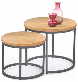 2x OREO konferenciás asztal pr. 43/53 cm antracit/arany tölgy