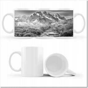 Nyomott mintás bögre Hegyi kilátás