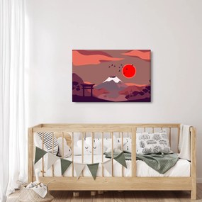 Kép - A Fuji-hegy illusztrációi (90x60 cm)