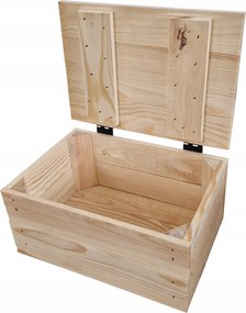 Fa Tárolódoboz Fedéllel, 30x20x16 cm Tárolódoboz Fedéllel