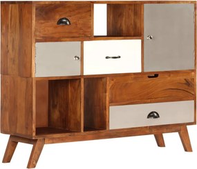 vidaXL tömör akácfa tálalószekrény 115 x 35 x 86 cm