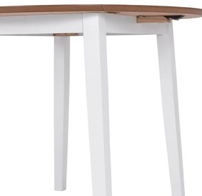 5 részes fehér MDF és gumifa étkezőgarnitúra