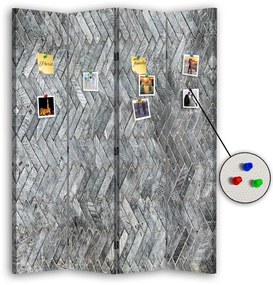 Gario Paraván Mintás szürke Méret: 145 x 170 cm, Kivitelezés: Parafa paraván