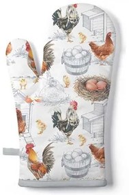 Chicken Farm edényfogó kesztyű 18x30cm,100% pamut