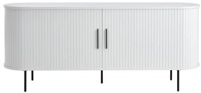 Fehér komód tolóajtóval 180x76x45 cm Nola – Unique Furniture