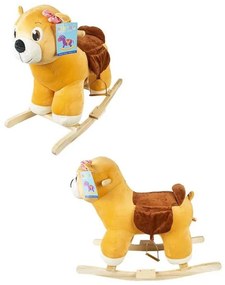 Mackó hintaszék, fa fogantyúkkal, zene, 67x34x57 cm