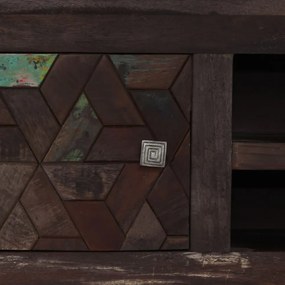 tömör újrahasznosított fa TV-szekrény 140 x 30 x 45 cm