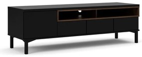 Fekete TV-állvány 156x48x48 cm Roomers – Tvilum