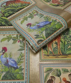 Holden Decor Wanderlust Menagerie arany állatos vlies tapéta – 92010