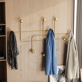 Aranyszínű fém fali fogas Dama – Kalune Design