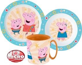 Peppa Malac micro étkészlet szett bögrével sárga