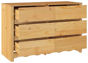 Fiókos Szekrény &quot;&quot;DRAMMEN&quot;&quot; 111x43x73,5 cm Tömör Fenyő