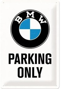 Fém tábla BMW - Parking Only White