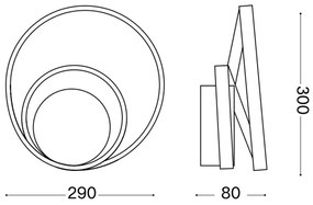 Ideal Lux - LED Dimmelhető fali lámpa OZ LED/28W/230V CRI 90 fekete