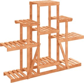 vidaXL tömör fenyőfa virágtartó állvány 110 x 25 x 96 cm