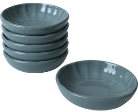 Laguna kőagyag tál 6 db, 12 cm, petrolkék