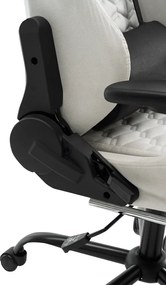 Irodai/gamer szék, fehér/fekete, teherbírás 150 kg, PAPIBAS