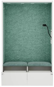 Sally 1150mm  korpus Biały - siedzisko Zielony