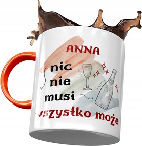 Narancssárga Bögre Anna Barátnőnek Ajándék Nyomtatott Fotóval