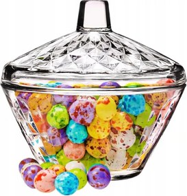 Cukortartó üveg fedéllel cukorka édesség tároló Luxito Karo