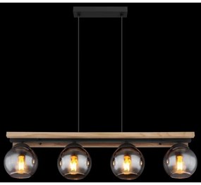 Globo 15569-4HW - Csillár zsinóron CONNI 4xE27/25W/230V