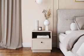 Lorini éjjeliszekrény 45 cm - kasmír / fekete fogantyú