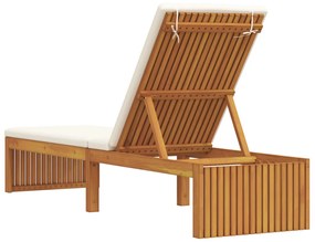 Napágy Párnával 200x55x30 cm Tömör Akácfából